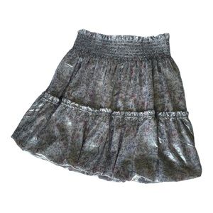 30. Free People Metallic Floral Mini Skirt | Size Small
